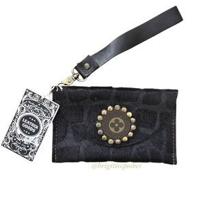 KEEP IT GYPSY Leather LV Accent Wristlet Purse